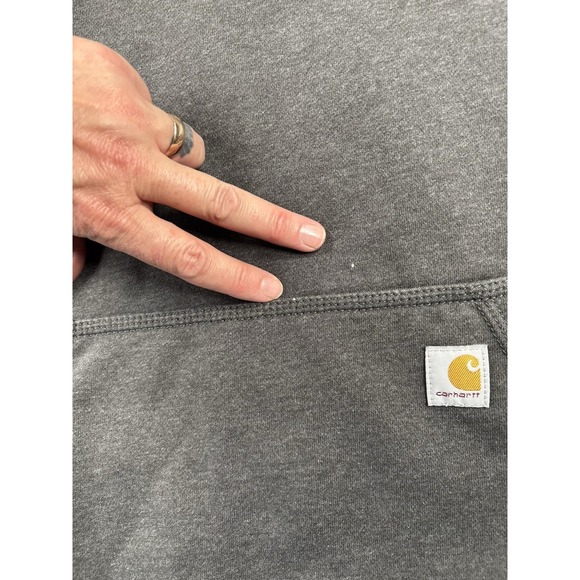 Carhartt Rain Defender Hoodie Womens S Grey Fleece Sweatshirt Midweight Workwear - Picture 3 of 13